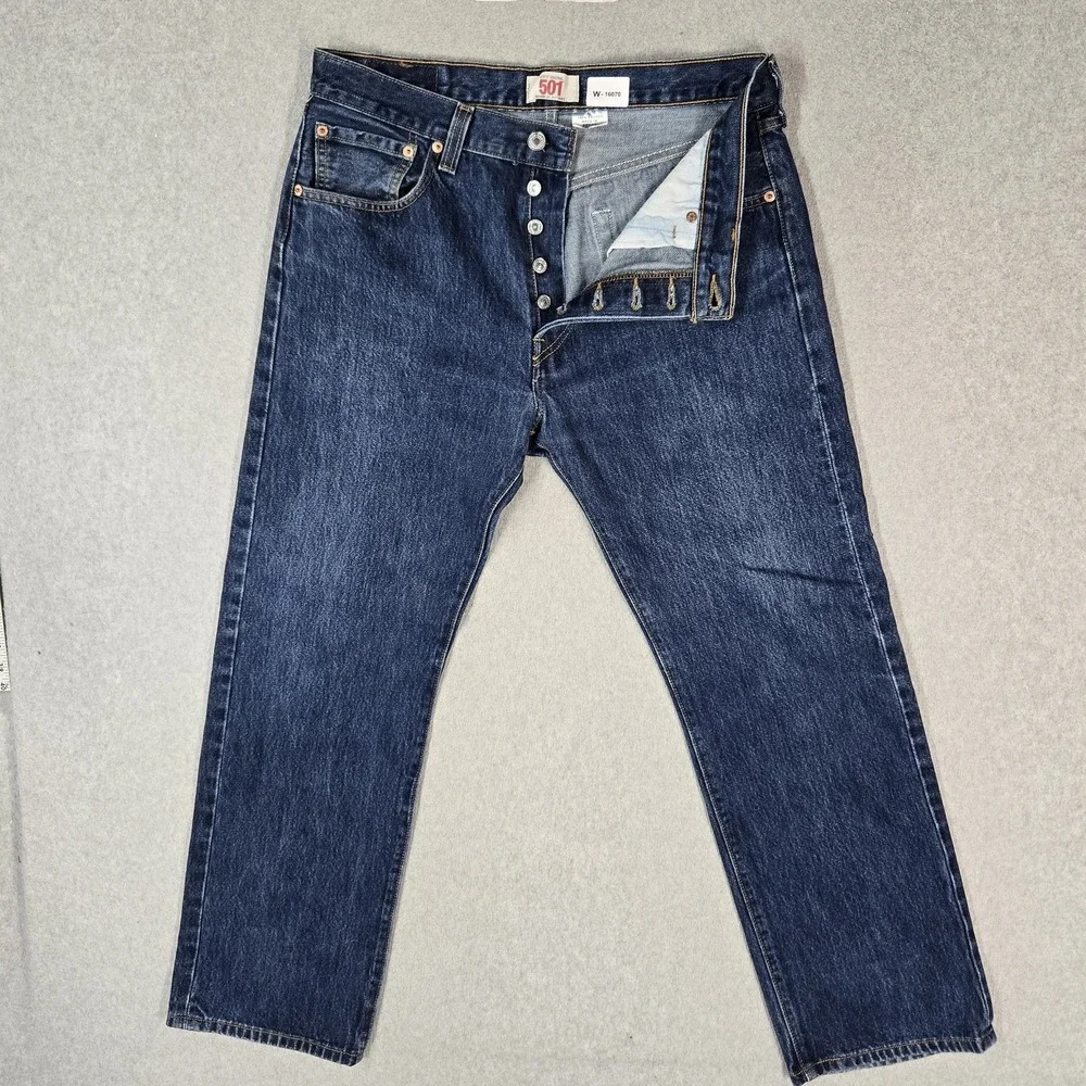 VINTAGE Levi's 501 Men Jeans 34X29 Blue Denim Original Fit Straight Leg Y2K